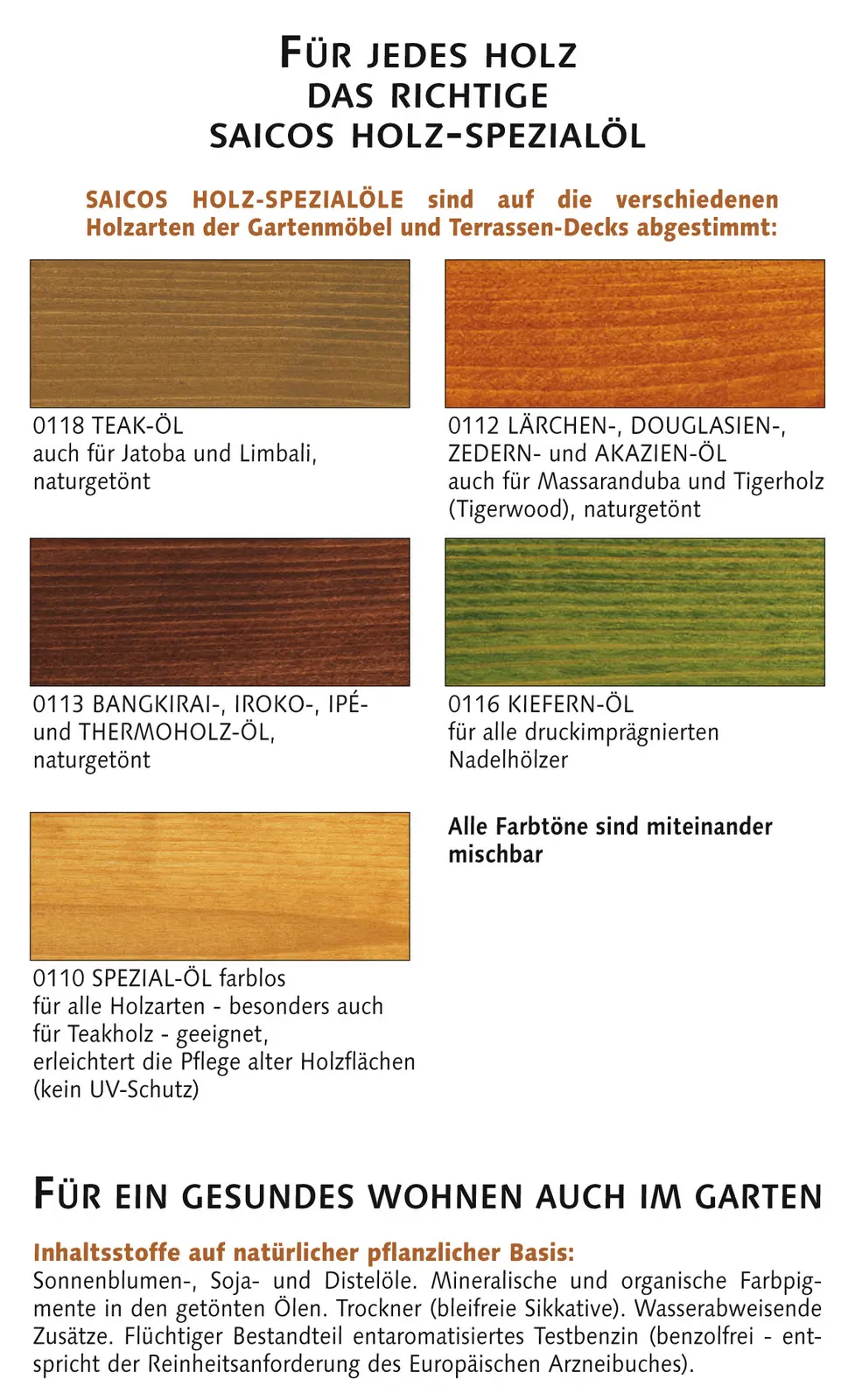 holz-spezialöl farbpalette